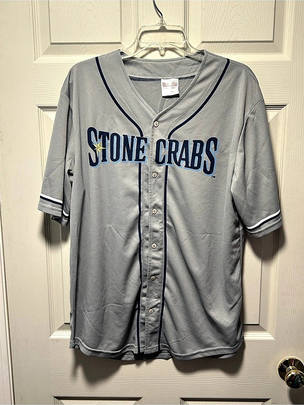 Promotional Adventures Charlotte Stone Crabs Baseball Jersey Gray Adult XL MILB